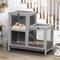 Show in main carousel: Coziwow 2-Story Wooden Small Pet Cage, Grey slide 1 of 11