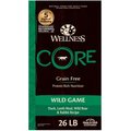 Wellness CORE Grain-Free Wild Game Duck, Turkey, Boar & Rabbit Recipe Natural Dry Dog Food, 26-lb bag