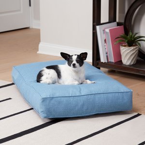 Happy Hounds Cooper Rectangle Indoor/Outdoor Dog Bed, Denim, Small