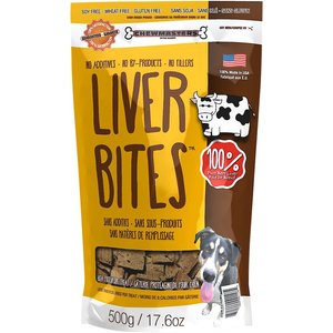 Chewmasters Beef Liver Bites Freeze-Dried Dog Treats, 17.6-oz bag
