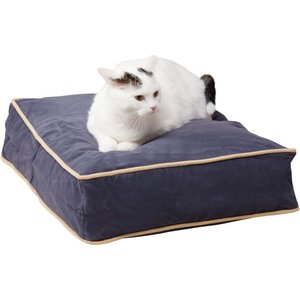 Happy Hounds Willow Rectangle Pillow Cat Bed, Denim, X-Small