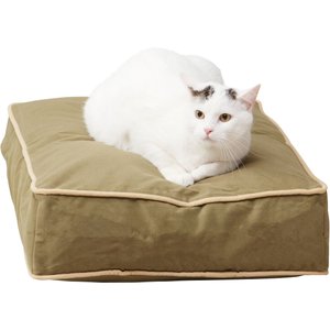 Happy Hounds Willow Rectangle Pillow Cat Bed, Moss, X-Small