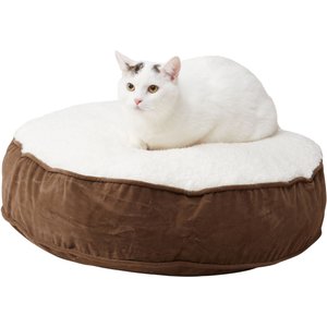 Happy Hounds Lucy Round Pillow Cat Bed, Latte, X-Small