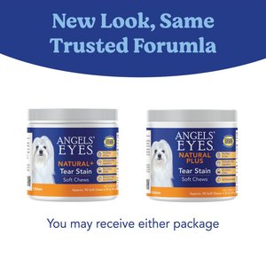 Angels' Eyes Natural Plus Chicken Flavored Soft Chews Tear Stain Supplement for Dogs & Cats, 6.35-oz bag, 90 count