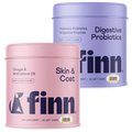 Finn Digestive Prebiotic & Probiotic, 90 count + Skin & Coat Wild Alaskan Salmon Oil Dog Supplement, 90 count