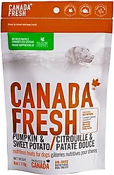 Canada Fresh Pumpkin & Sweet Potato Dog Treats, 6-oz bag