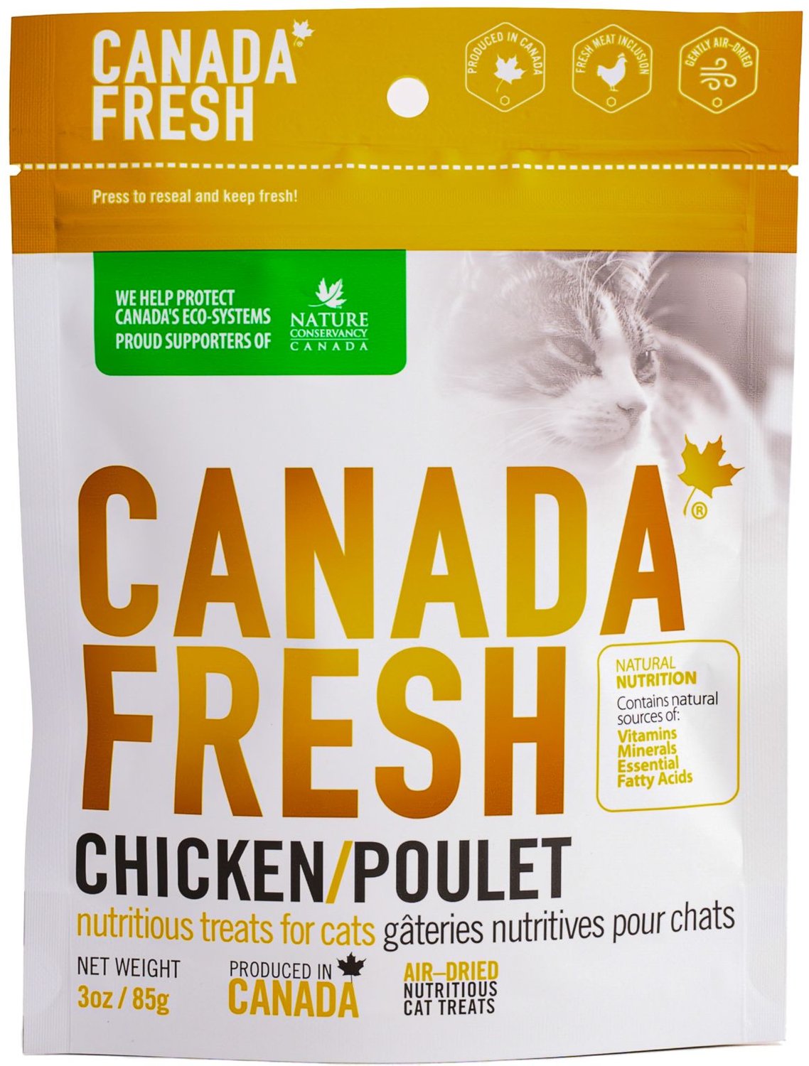 CANADA FRESH Chicken Soft & Chewy Cat Treats, 3oz bag