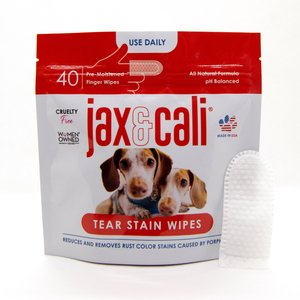 Jax & Cali Tear Stain Wipe Small-Pet Eye Wipes, 40 count