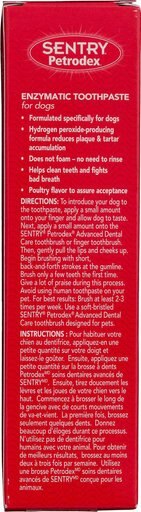 Sentry Petrodex Veterinary Strength Enzymatic Poultry Flavor Toothpaste, 6.2-oz + Vet's Best Fingerbrush Dog Toothbrush, 10 count