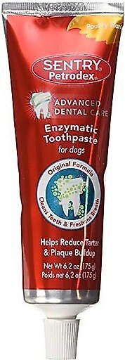 Sentry Petrodex Veterinary Strength Enzymatic Poultry Flavor Toothpaste, 6.2-oz + Vet's Best Fingerbrush Dog Toothbrush, 10 count