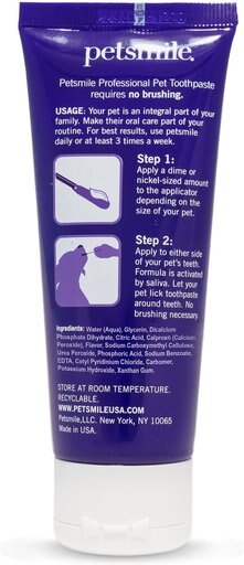 Petsmile Professional Natural London Broil Flavor Toothpaste, 2.5-oz tube + Dog & Cat Toothbrush