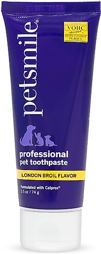 Petsmile Professional Natural London Broil Flavor Toothpaste, 2.5-oz tube + Dog & Cat Toothbrush
