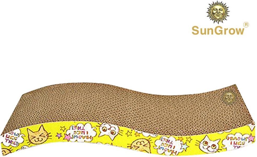 SUNGROW Cardboard Cat & Rabbit Scratcher Bed, Scratch Pad for Indoor