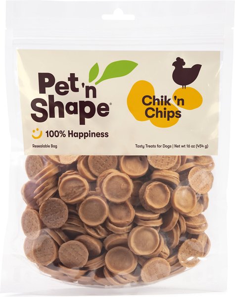 Pet 'n Shape Grain-Free Chik 'n Chips Dog Treats, 1-lb bag slide 1 of 3