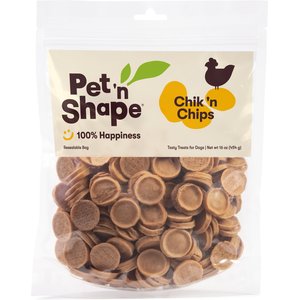 Pet 'n Shape Grain-Free Chik 'n Chips Dog Treats, 1-lb bag