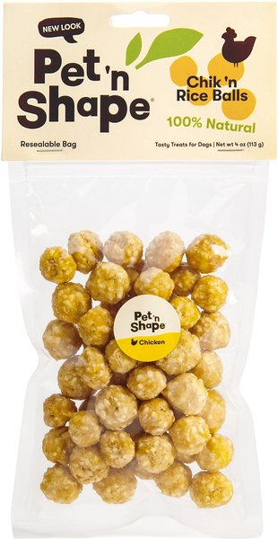 Pet 'n Shape Chik 'n Rice Balls Dog Treats, 4-oz bag slide 1 of 4