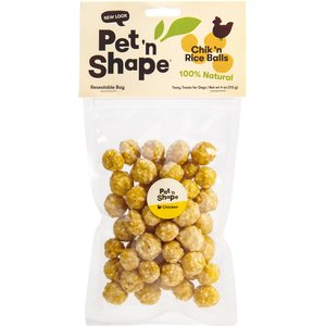 Pet 'n Shape Chik 'n Rice Balls Dog Treats, 4-oz bag