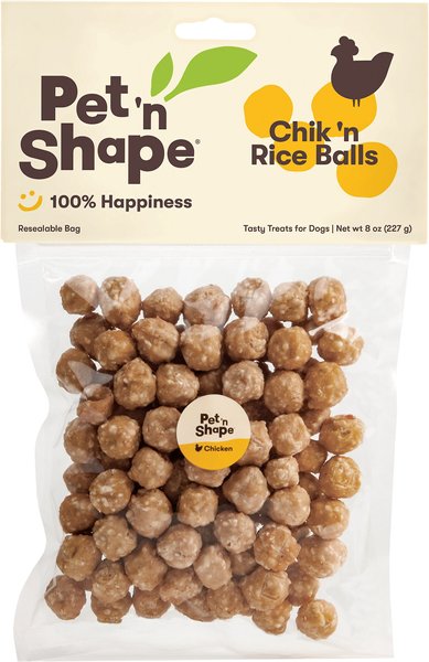 Pet 'n Shape Chik 'n Rice Balls Dog Treats, 8-oz bag slide 1 of 7