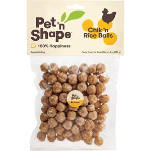 Pet 'n Shape Chik 'n Rice Balls Dog Treats, 8-oz bag