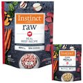 Instinct Frozen Raw Bites Real Beef Recipe Food + Freeze-Dried Raw Meals Real Beef Recipe Dog Food