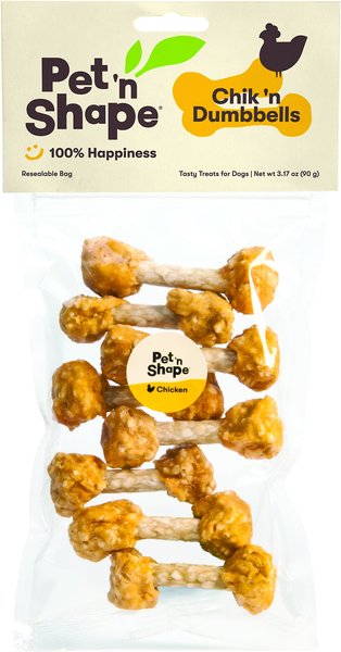 Pet 'n Shape Grain-Free Chik 'n Dumbbells Dog Treats, 3.17-oz bag slide 1 of 7