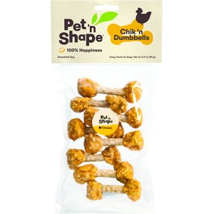 Pet 'n Shape Grain-Free Chik 'n Dumbbells Dog Treats, 3.17-oz bag