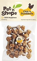 Pet 'n Shape Grain-Free Chik 'n Dumbbells Dog Treats, 8-oz bag