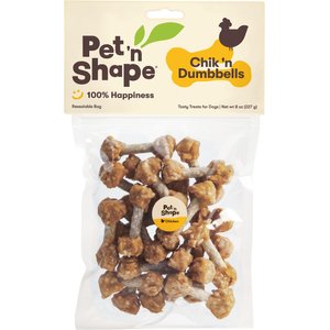 Pet 'n Shape Grain-Free Chik 'n Dumbbells Dog Treats, 8-oz bag