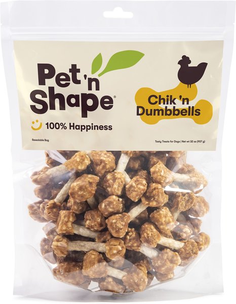 Pet 'n Shape Grain-Free Chik 'n Dumbbells Dog Treats, 2-lb bag slide 1 of 6