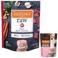 Instinct Frozen Raw Patties Real Beef Recipe Food + Freeze-Dried Raw Boost Mixers Skin & Coat Health Recipe Dog Food Topper