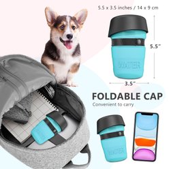 LESOTC Portable Dog Water Bottle Dispenser, Sky Blue slide 2 of 8