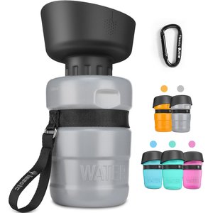 LESOTC Portable Dog Water Bottle Dispenser, Grey