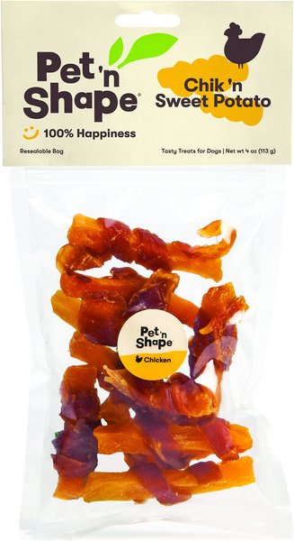 Pet 'n Shape Grain-Free Chik 'n Sweet Potato Dog Treats, 4-oz bag slide 1 of 6