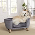 Enchanted Home Pet Riley Pet Sofa, Dark Grey, Small