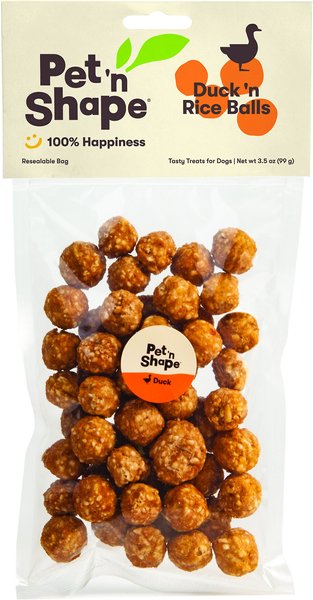 Pet 'n Shape Grain-Free Duck 'n Rice Balls Dog Treats, 3.5-oz bag slide 1 of 3
