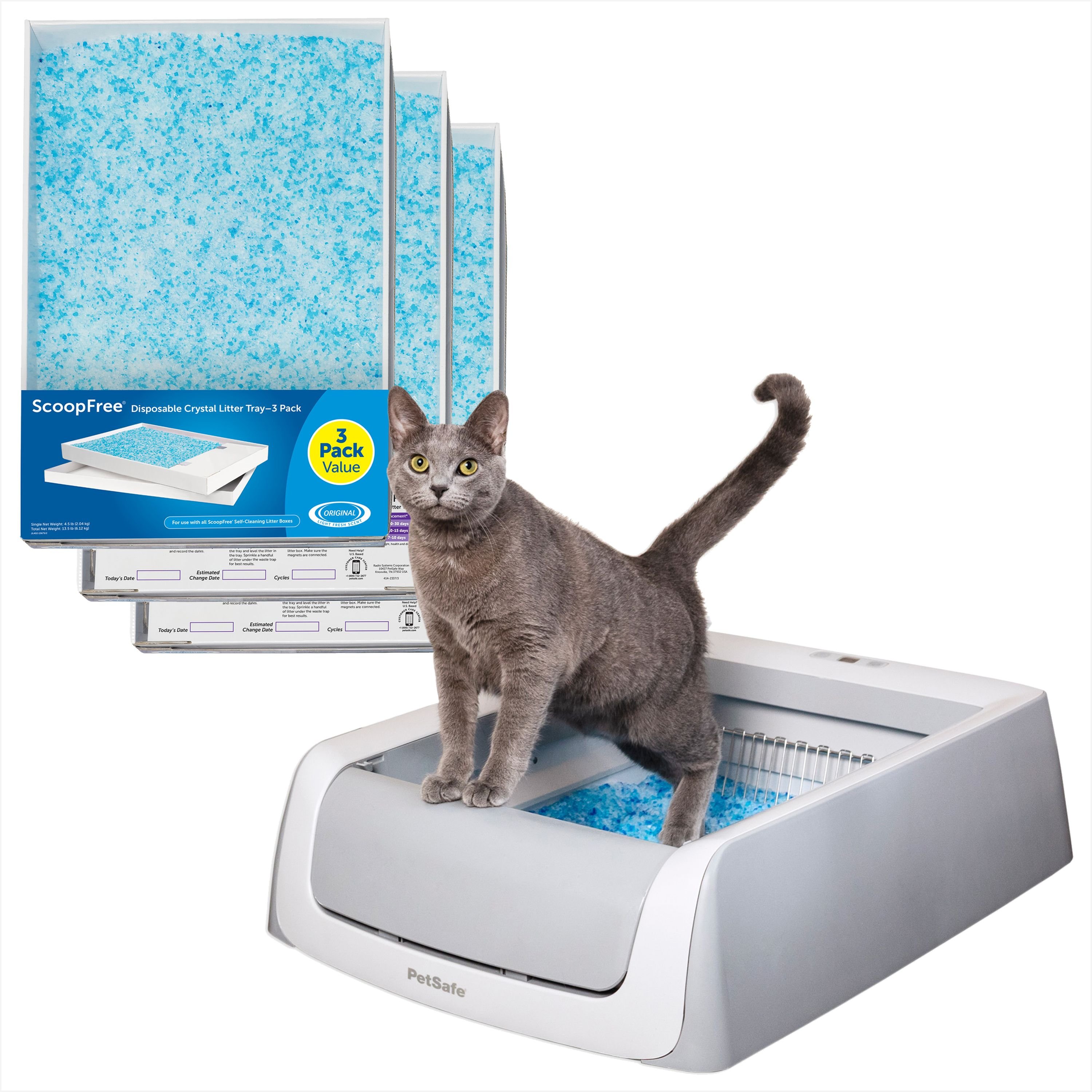 PETSAFE ScoopFree Complete Disposable Crystal Litter Tray & PetSafe
