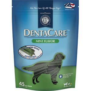 American Kennel Club AKC Dentacare Mint Flavor Dental Dog Treats, 45 count, Small