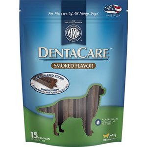American Kennel Club AKC Dentacare Smoked Flavor Dental Dog Treats, Large, 15 count