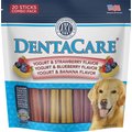 American Kennel Club Dentacare Yogurt with Strawberry Blueberry & Banana Flavor Dental Dog Treats Combo, Large, 20 count