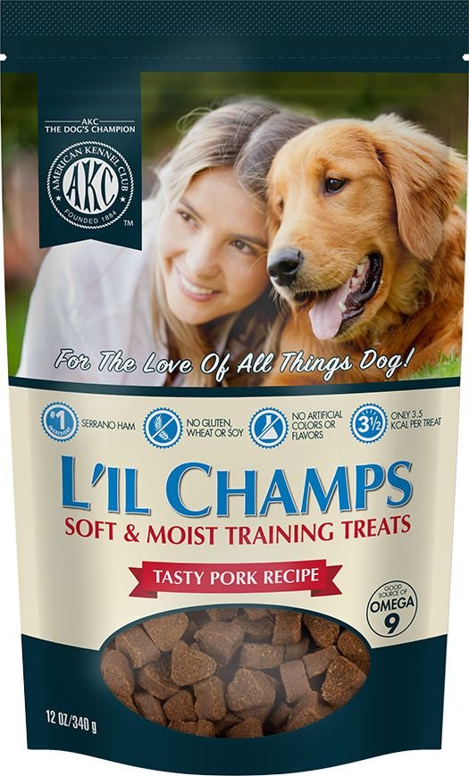 AMERICAN KENNEL CLUB AKC Lil Champs Tasty Pork Recipe Dog Treats, 12oz