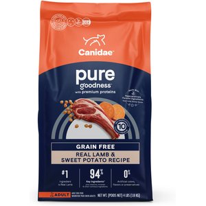 CANIDAE Pure Goodness Real Lamb & Sweet Potato Recipe Adult Dry Dog Food, 4-lb bag
