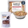 JustFoodForDogs Beef & Russet Potato Recipe Frozen Fresh Food + Pumpkin Dehydrated Dog Treats