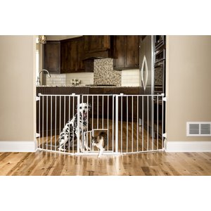 Carlson Pet Products Flexi Walk-Thru Gate with Pet Door, 30-in