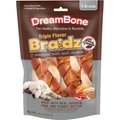 DreamBone Triple Flavor Braidz Wrapped w/Chicken Dog Rawhide Treat, 11.8-oz bag, 5 count