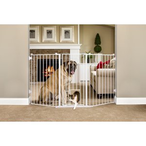Carlson Pet Products Flexi Extra Tall Walk-Thru Gate with Pet Door