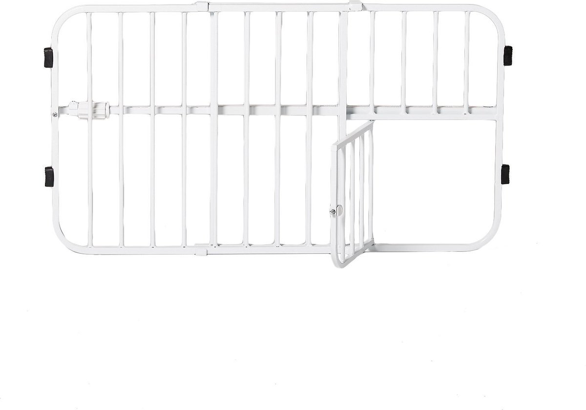 Carlson Pet Products Tuffy Metal Expandable Pet Gate, Includes Small Pet  Door, 24 x 22-38 inch, Beige