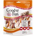 Good ’n’ Fun Triple Flavor Twisted Ropes Dog Rawhide Treat, 8.4-oz bag, 6 count