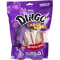 Dingo Large White Bone Dog Rawhide Treat, 9.5-oz bag, 3 count