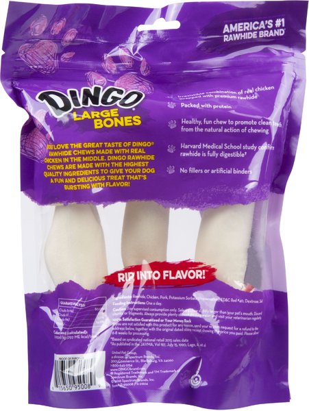 Dingo Molded Rawhide Bone Large