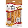 Good 'n' Fun Triple Flavor Peanut Butter Large Rolls Dog Rawhide Treat, 12.6-oz bag, 4 count